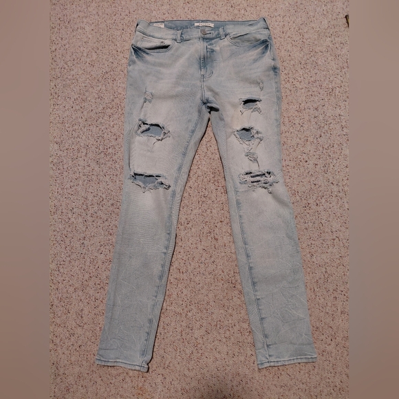 PacSun Light Blue Distressed Skinny Jeans - Picture 2 of 14